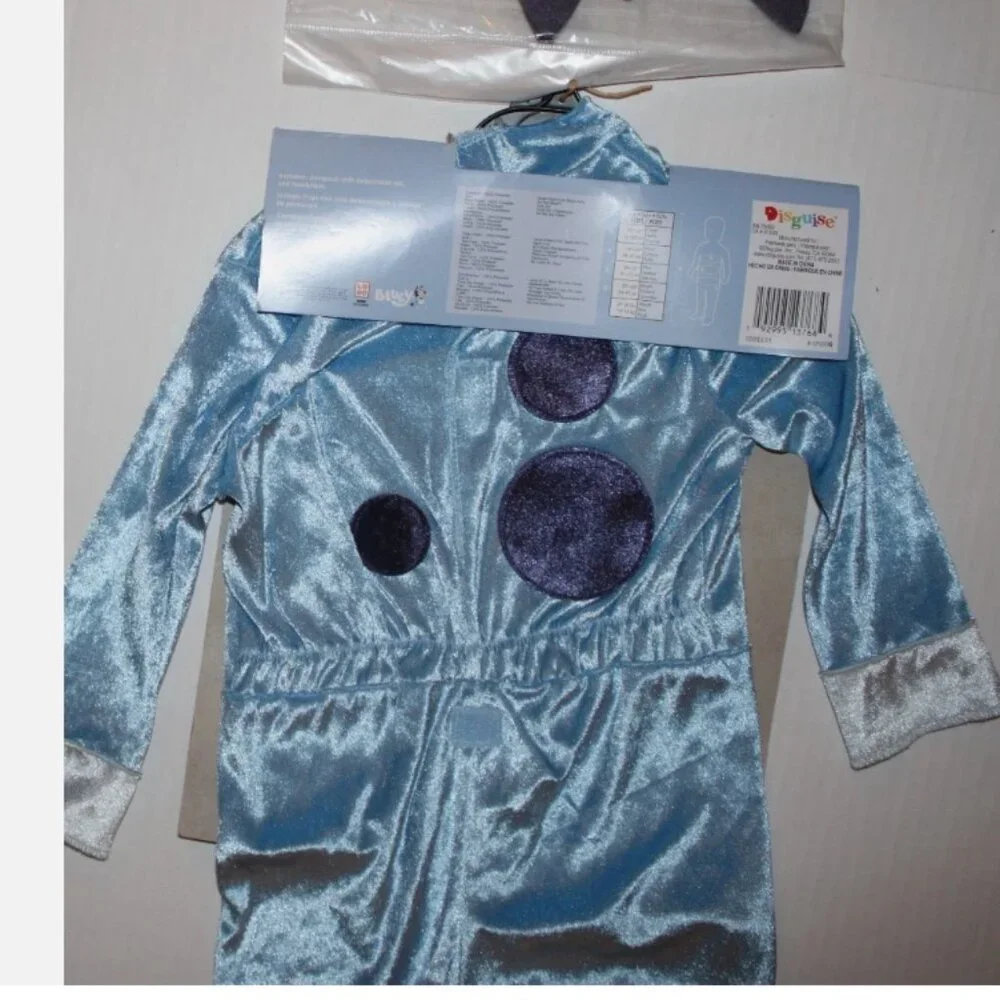 Bluey Toddler Costume Ages 2+ NWT Halloween Dress Up 3 Pc Set Disguise - Picture 3 of 3
